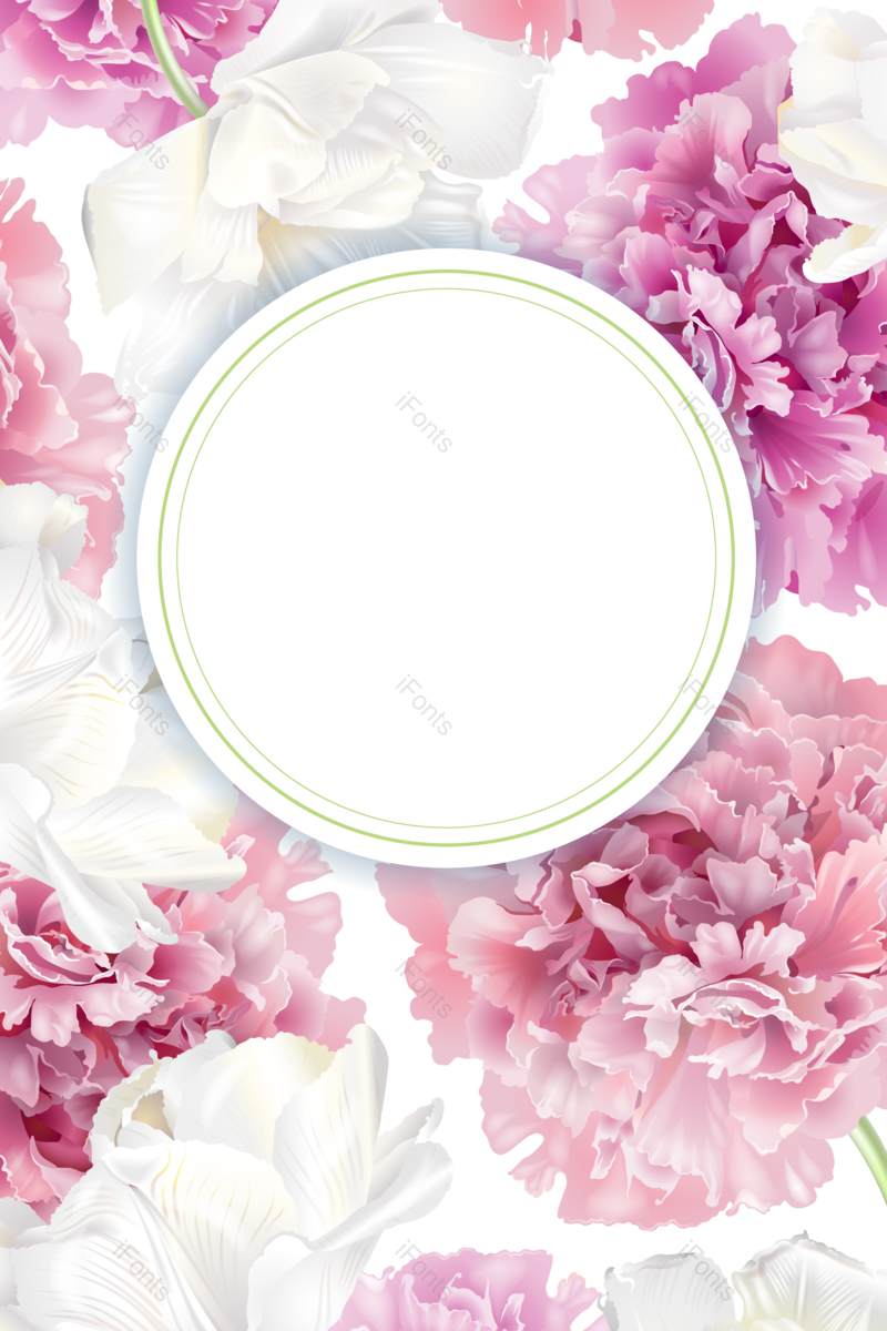 边框图片,花卉元素,花卉边框PNG,花朵免抠素材